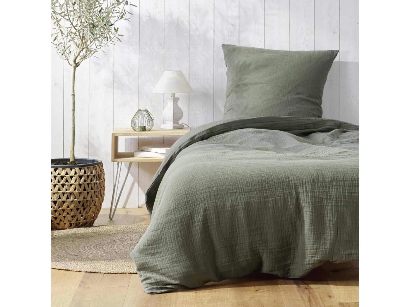 Bettwäsche aus Baumwoll-Gaze 140 x 200 cm