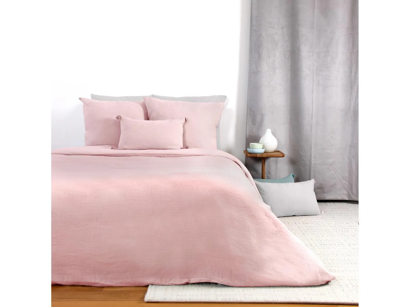 Bettwäsche-Set aus Doppellagiger Baumwollgaze 140 x 200 cm