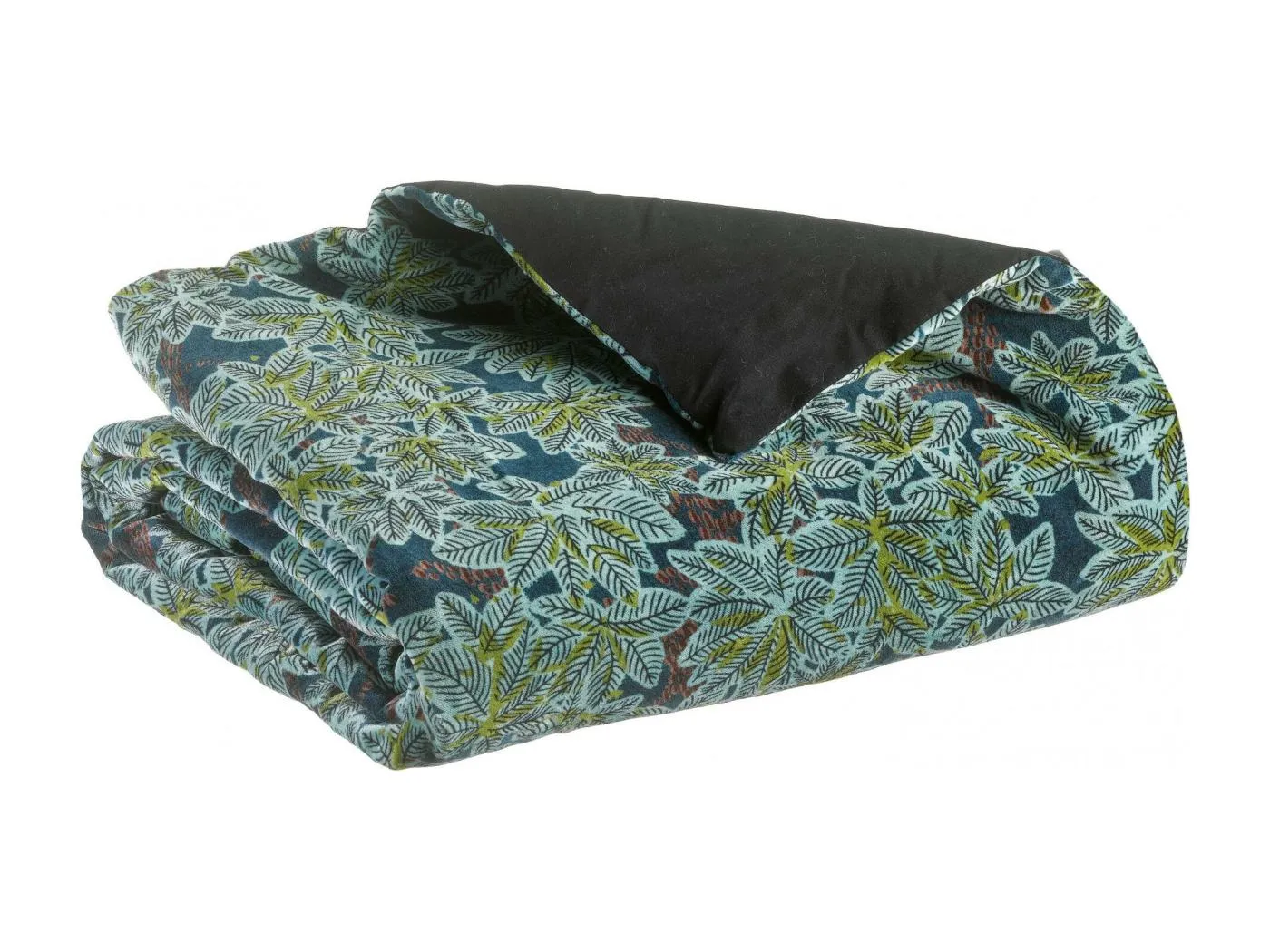 Bedruckte Bettdecke Ariane Petrolgrün 85 x 200 cm