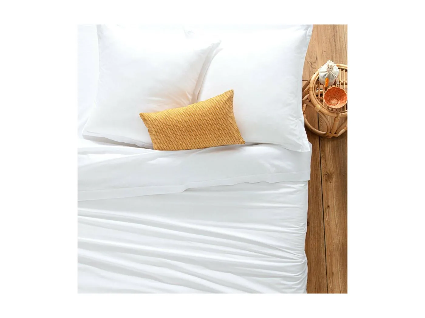 Bettlaken Baumwolle weiß 90x190cm