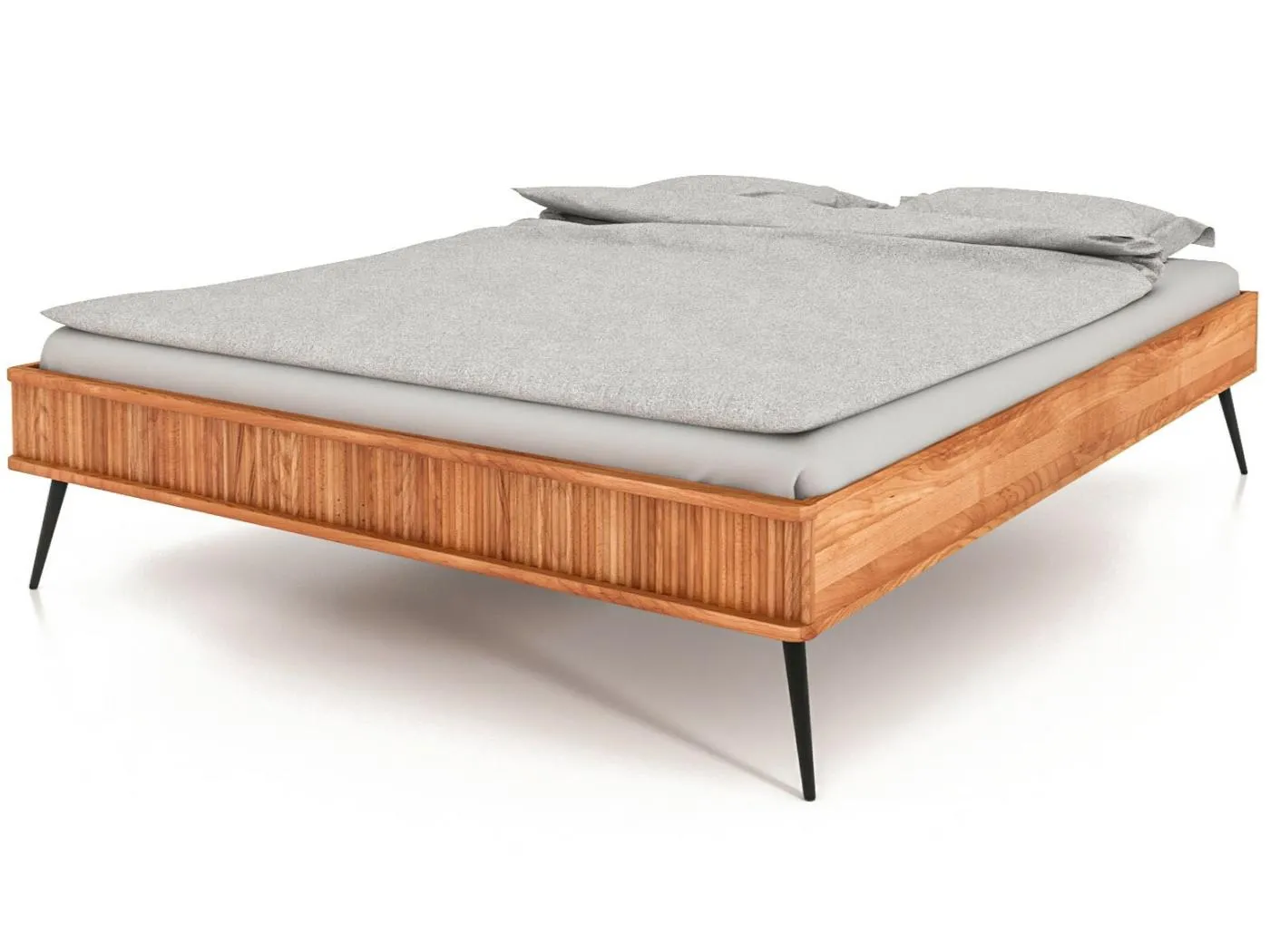 KULA - Bettgestell ohne kopfteil 160 x 200 aus Kernbuche naturgeölt