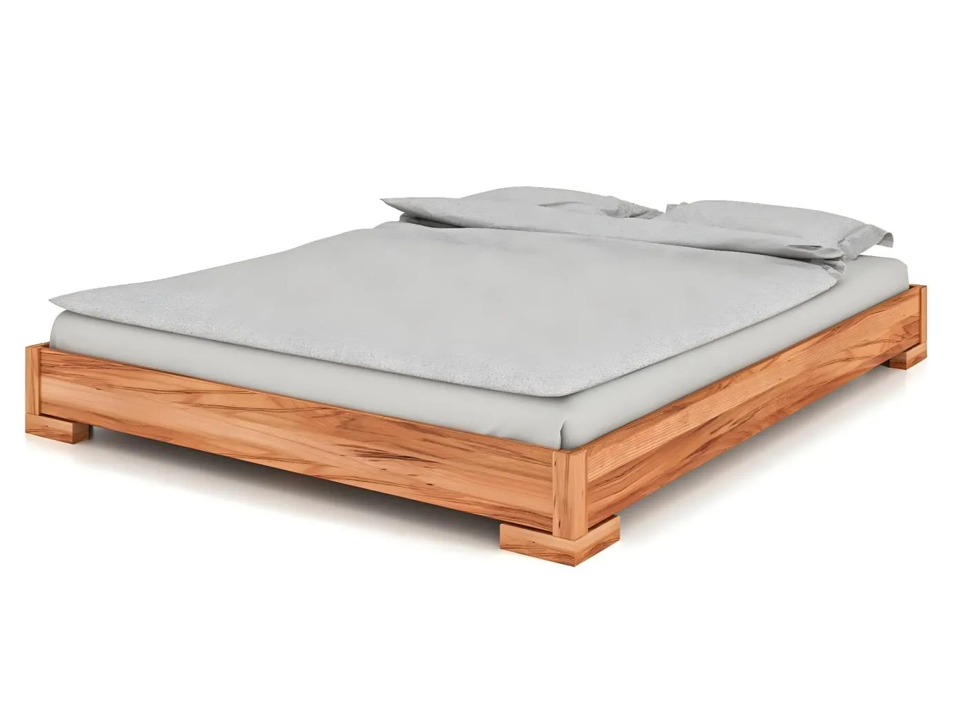 VENTO - Niedriges Bettgestell aus Kernbuche, naturgeölt 120x200