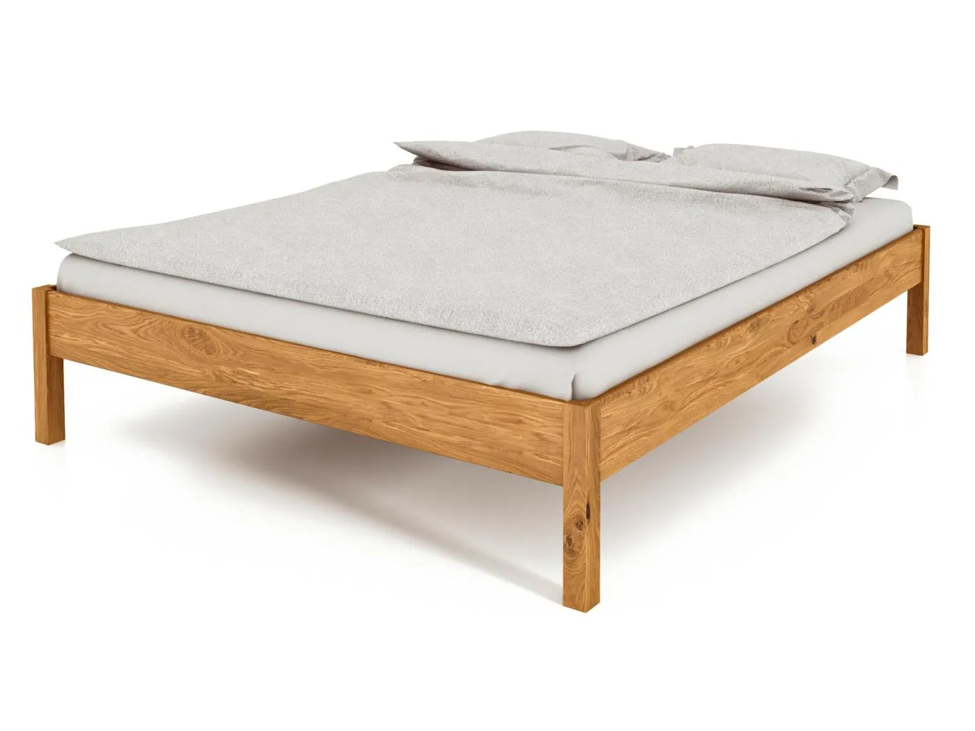 VENTO - Bettgestell aus Wildeiche, naturgeölt 160x200