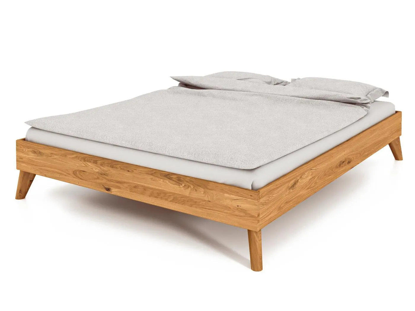 GREG - Bettgestell aus Wildeiche, naturgeölt 160x200