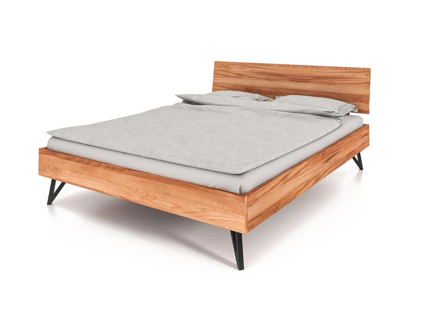 GOLO - Bettgestell mit Holzkopfteil 160 x 200 aus Kernbuche naturgeölt