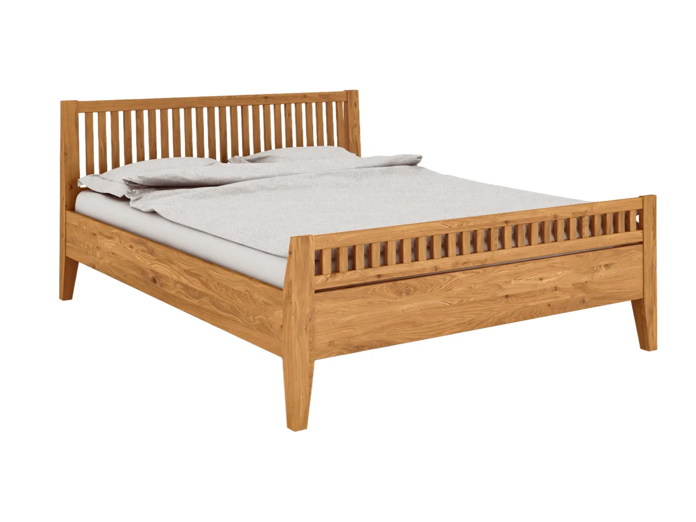 ODYS 2 - Bett 90x200 cm aus Wildeiche naturgeölt