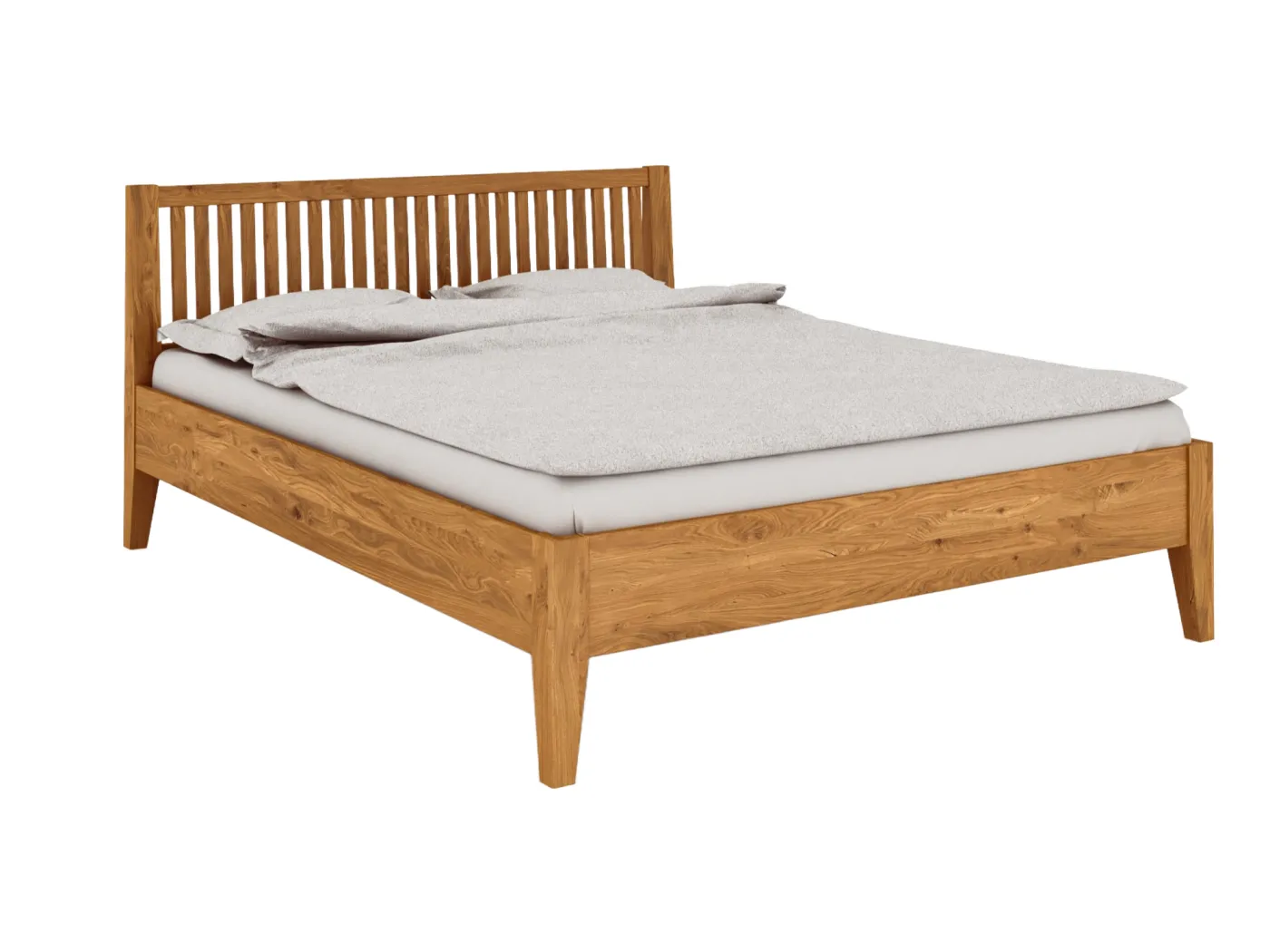 ODYS 1 - Bett 100x200 cm aus Wildeiche naturgeölt