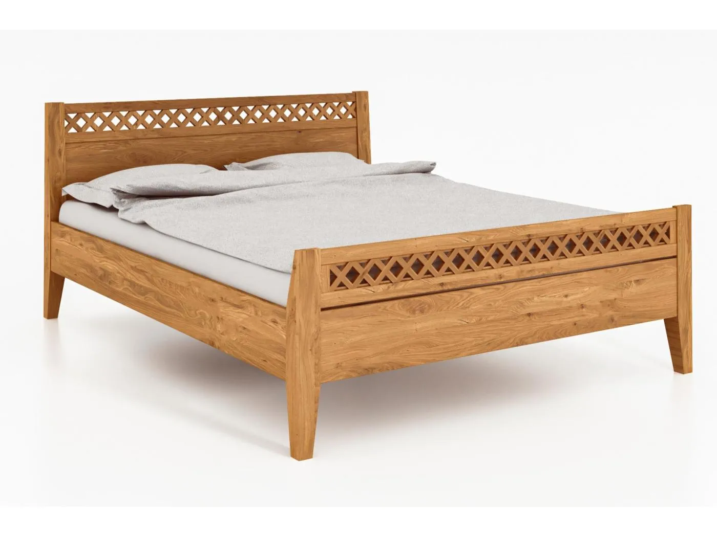 ODYS 4 - Bett 140x200 cm aus Wildeiche naturgeölt