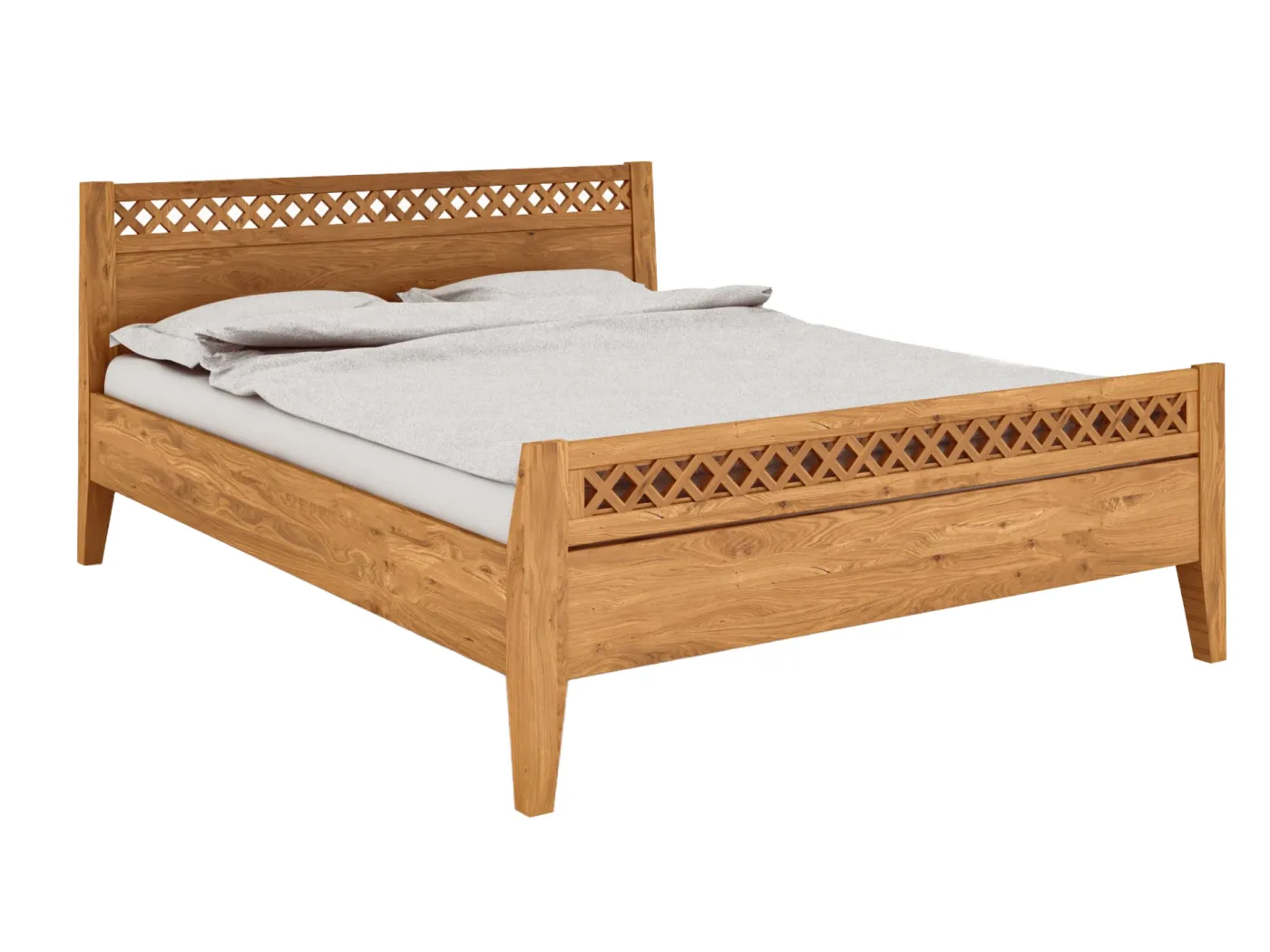 ODYS 4 - Bett 80x200 cm aus Wildeiche naturgeölt