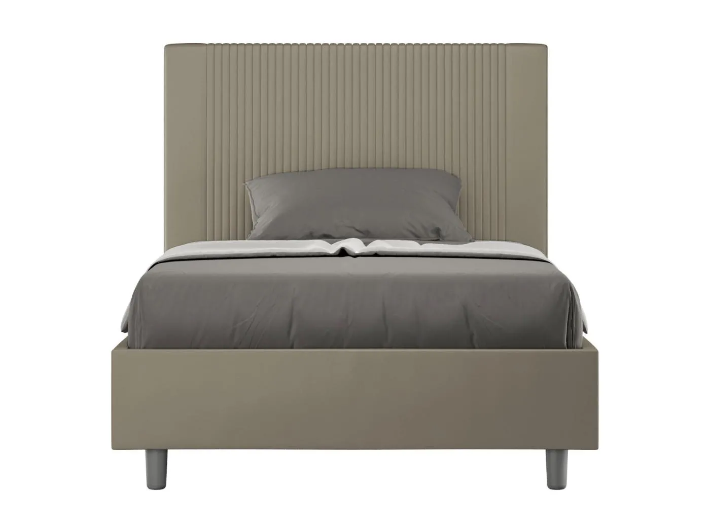 Gepolstertes Stauraumbett 120x190 Goya Cappuccino Kunstleder