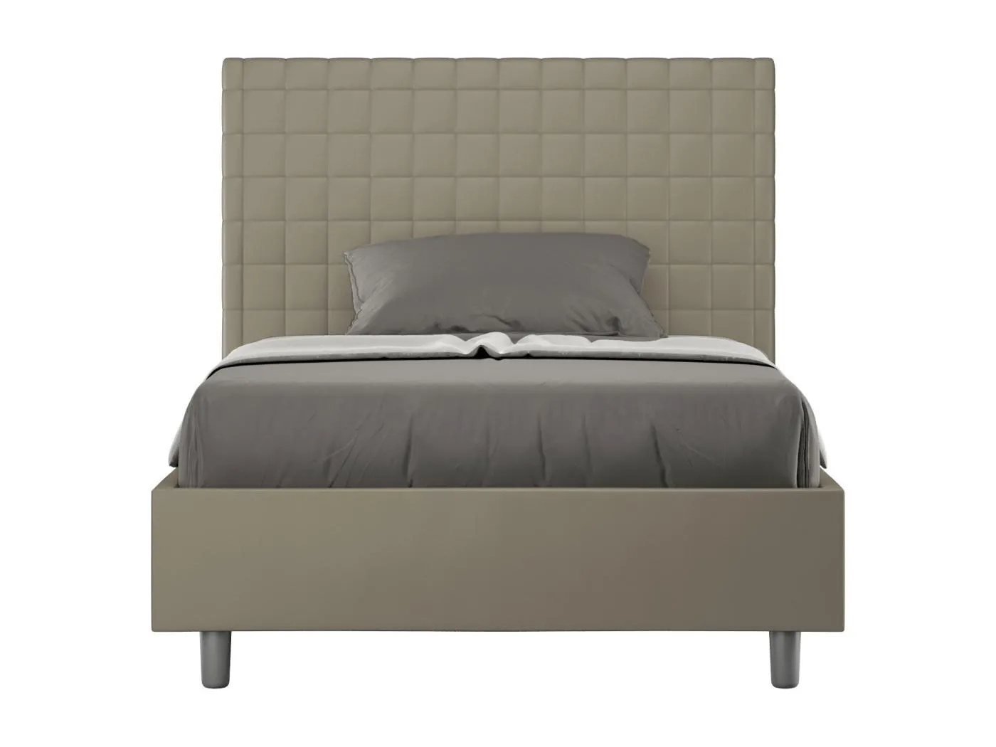 Gepolstertes Stauraumbett 120x200 Sunny Cappuccino Kunstleder