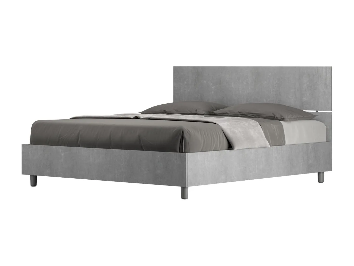 Demas-Betonbett 160x200 mit geradem Kopfteil