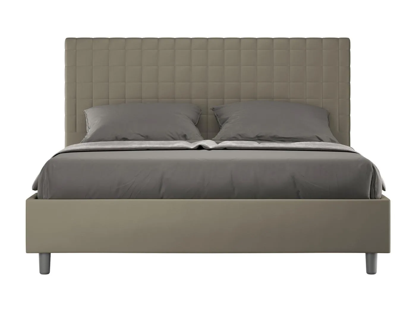 Gepolstertes Stauraumbett 160x210 Sunny Cappuccino Kunstleder