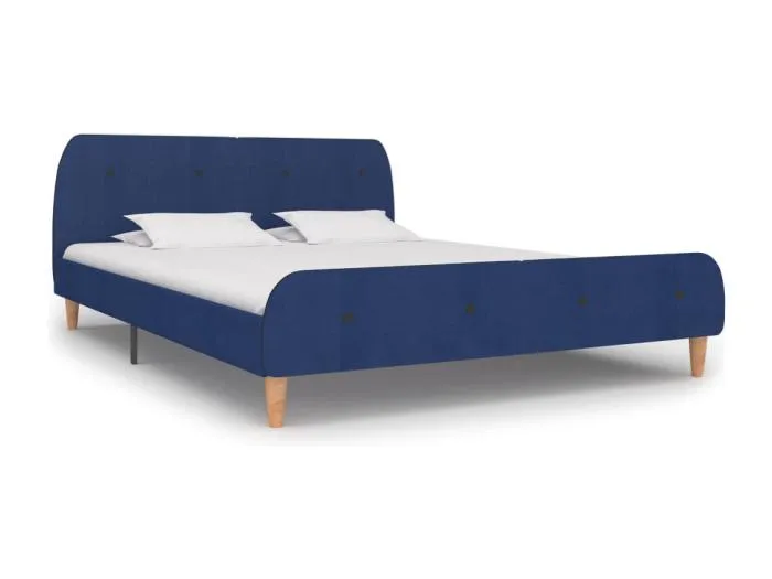 Bettgestell Blau Stoff 180x200 cm
