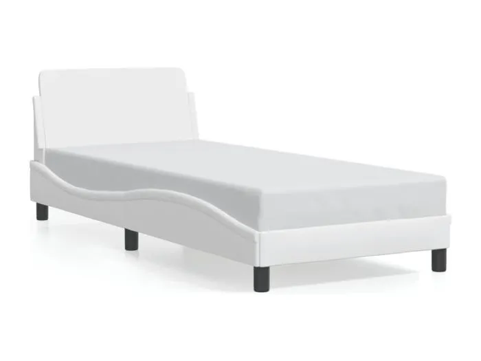 Bettgestell "Dover" Weiß 90x190 cm Kunstleder