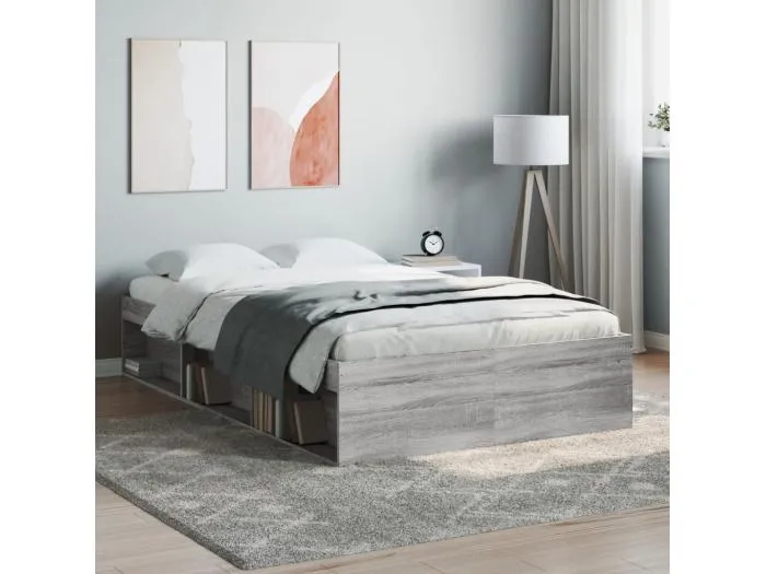 Bettgestell Grau Sonoma 120x200 cm