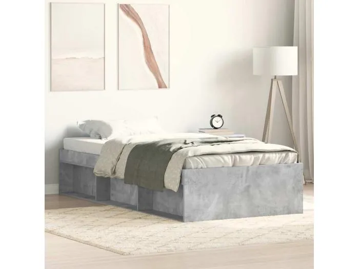 Bettgestell Betongrau 90x190 cm