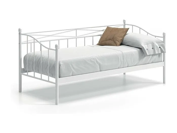 Weißes Tagesbett SOBLA 90x200 - Zeitgenössischer Stil