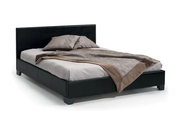 Doppelbett Design in Schwarz für Erwachsene, Kollektion ROMA, 160x200 cm, mit Lattenrost