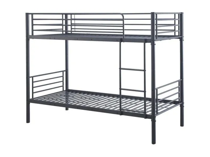 Metall-Etagenbett 90x200 cm SAMMY, Farbe Dunkelgrau