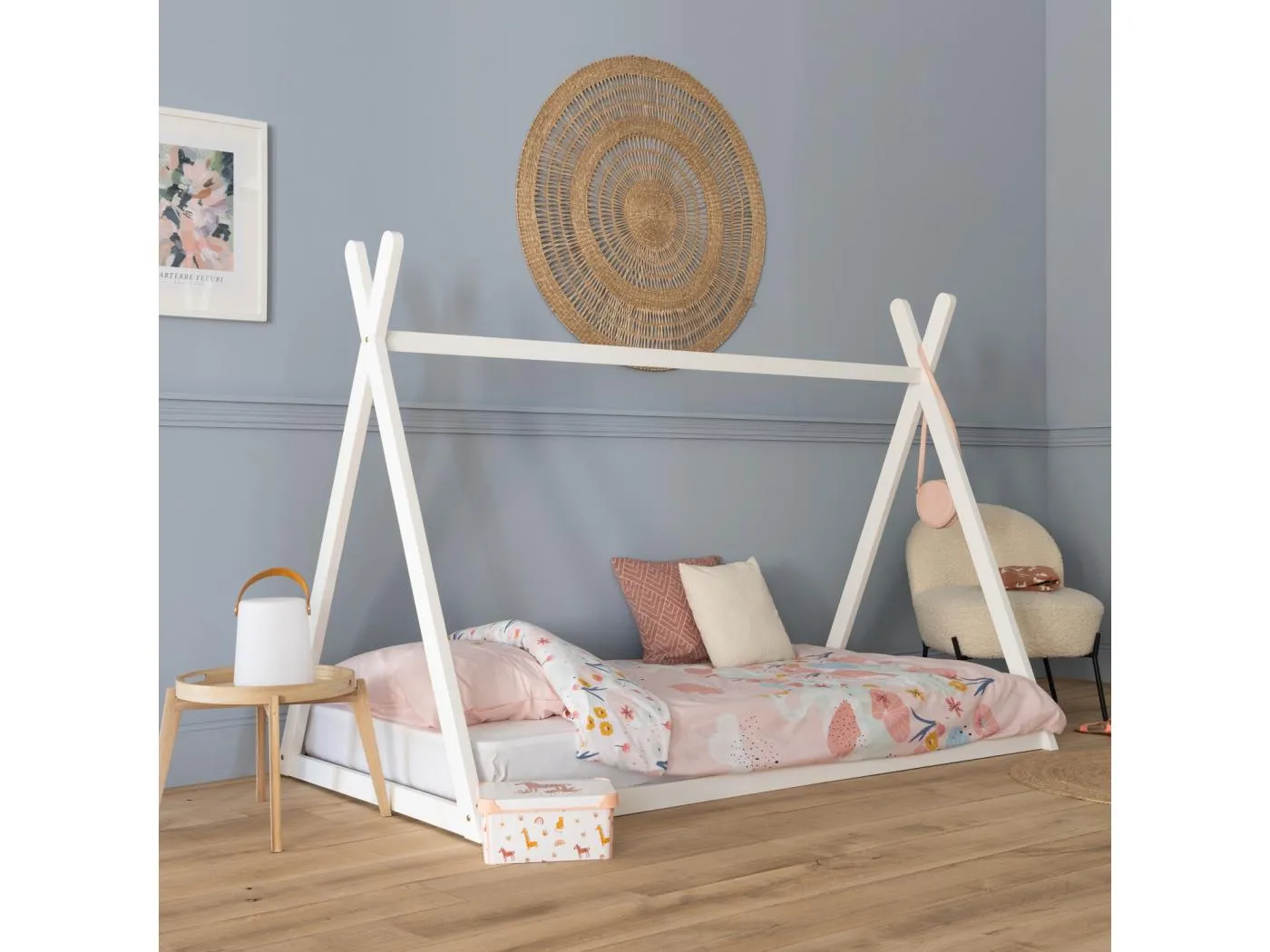 Tipi-Bett für Kinder 190x90cm weiß VALENTIN