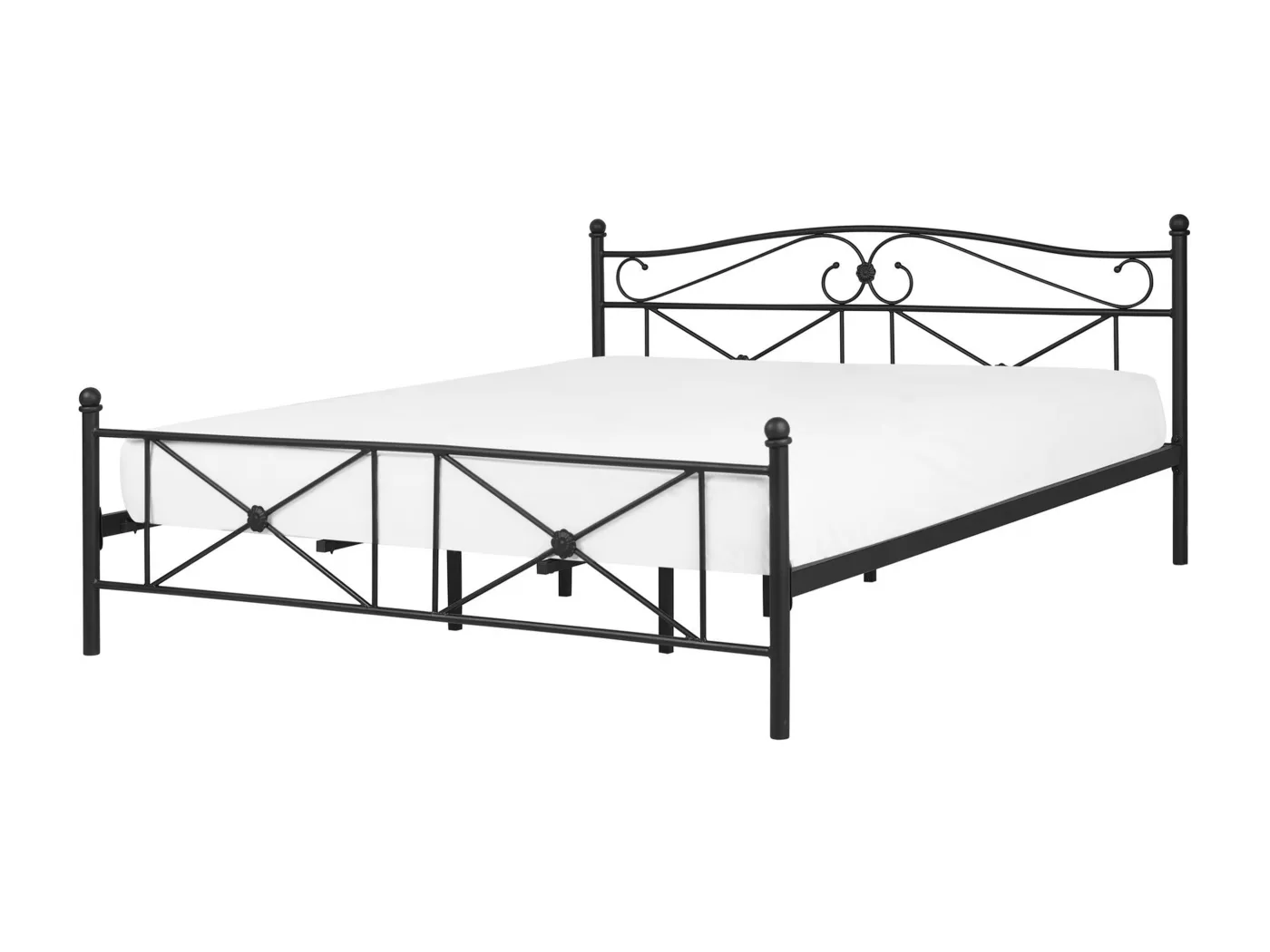 Zeitlos schönes Metallbett in schlichtem Design 180 x 200 cm schwarz Rodez