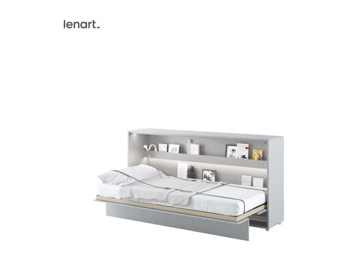 Klappbett horizontal 90x200 Bed Concept BC-06 grau