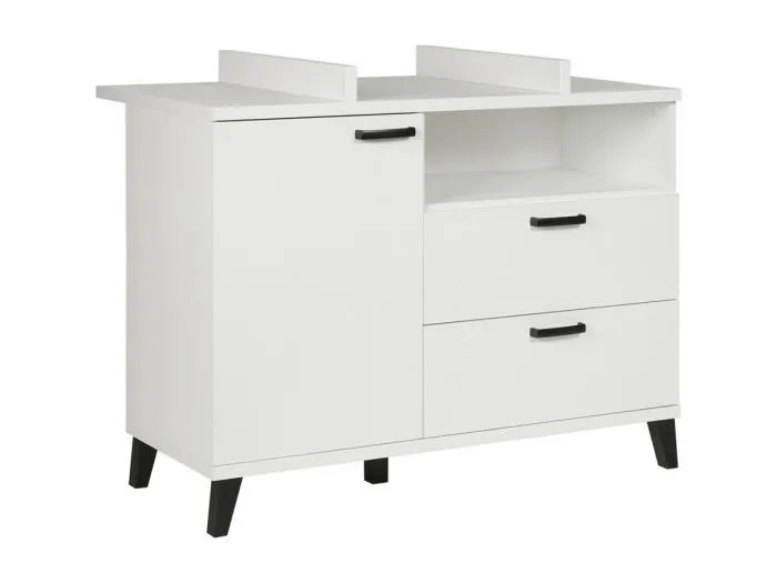 Robuste Babykommode mit integrierter Wickelauflage, weiß, Kollektion DANAÉ.