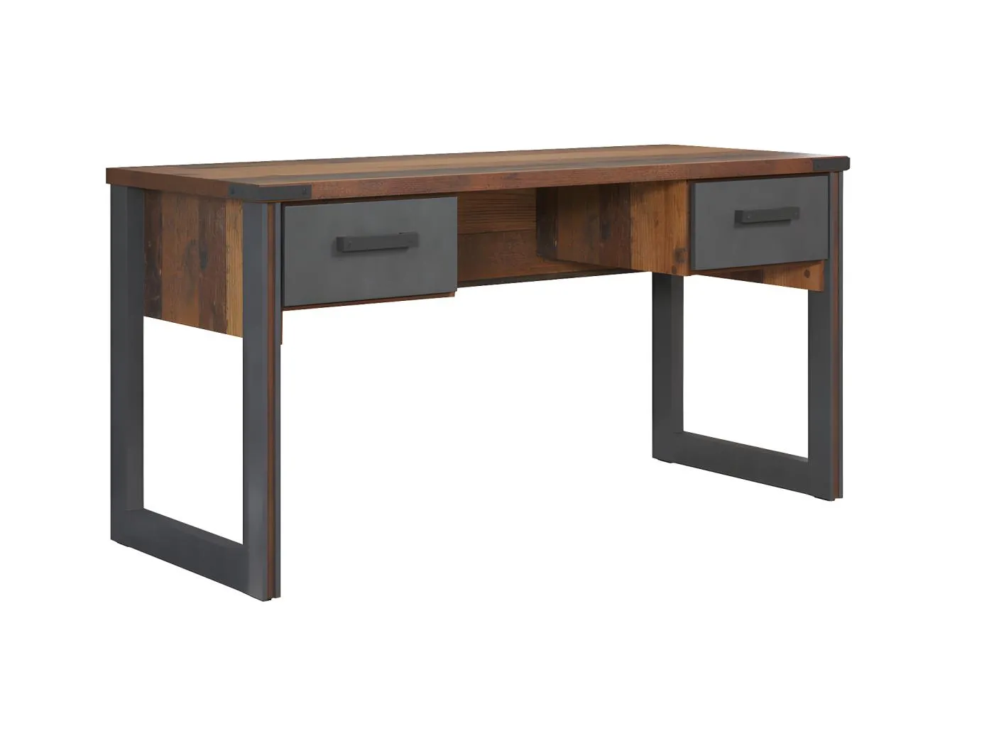 Prime Schreibtisch 2 Schubladen, Old Wood dekor.