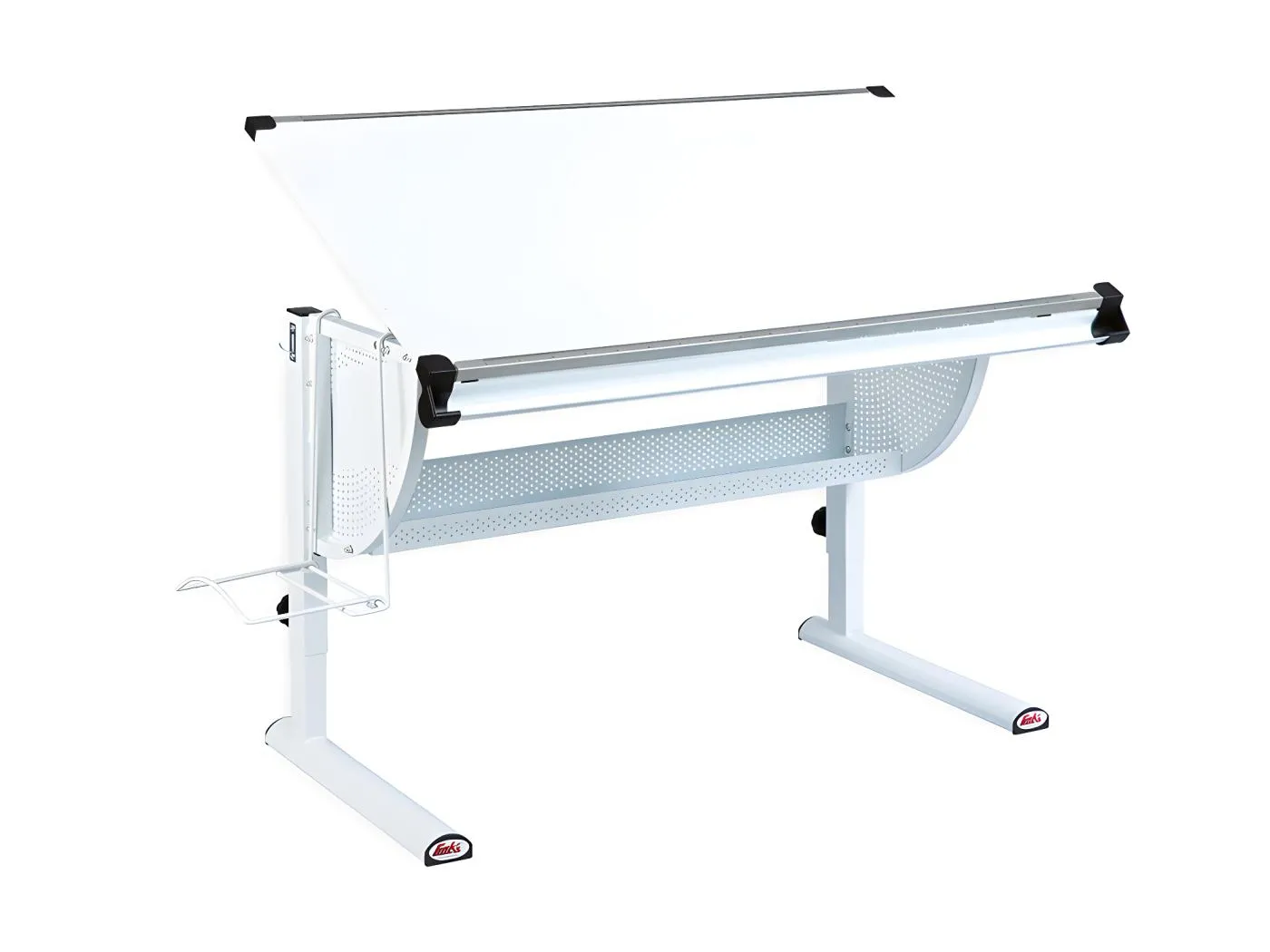 Matkan Schreibtisch weiss, weiss/pink/grün.