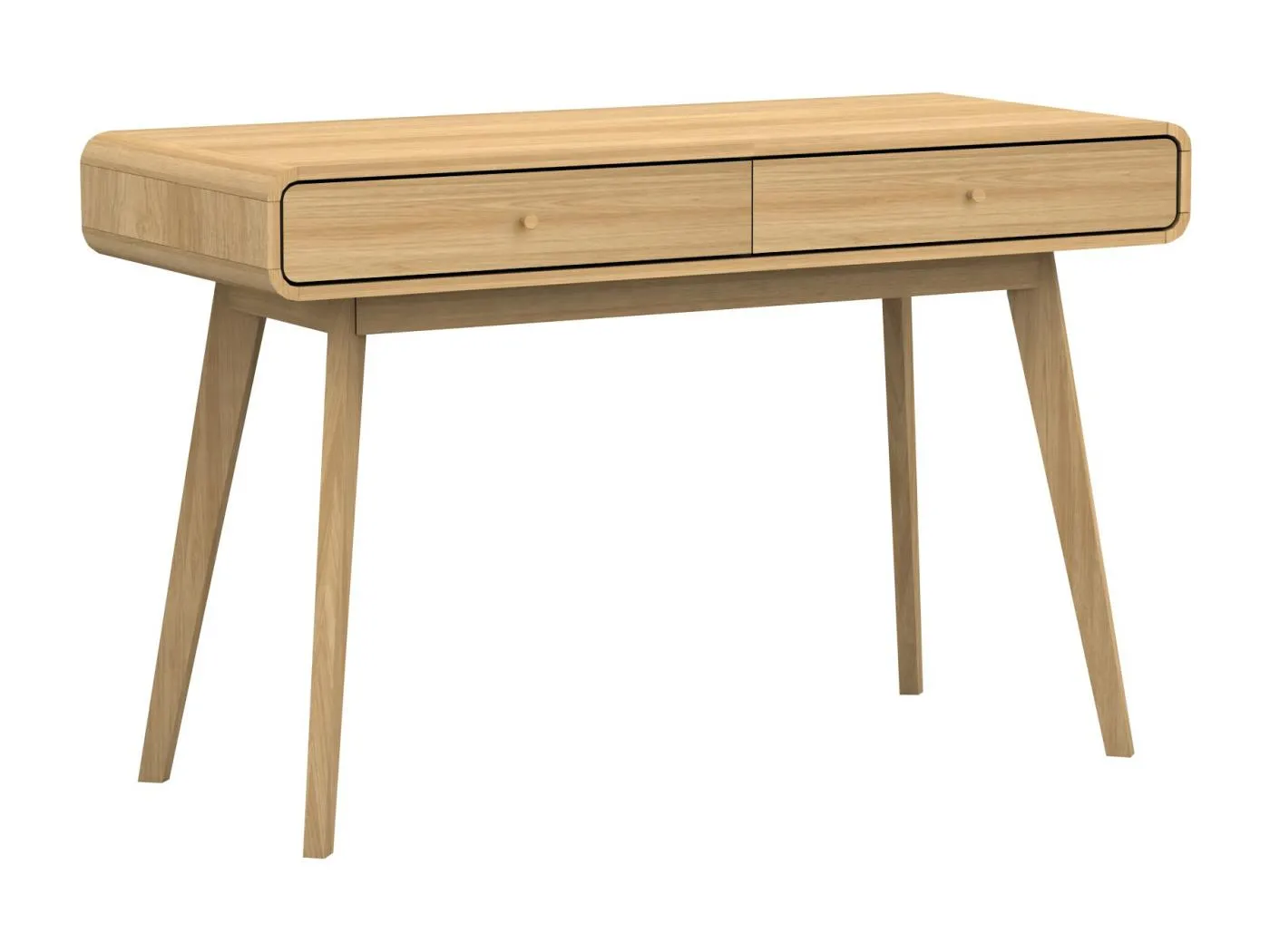 Schreibtisch mit 2 Türen aus partieller Eiche