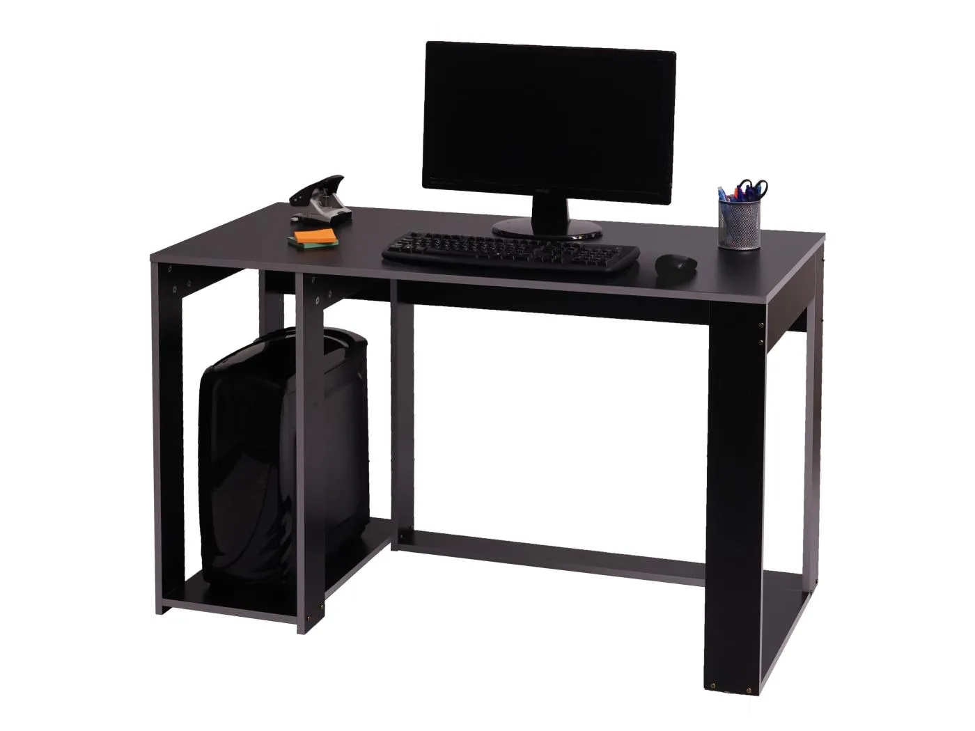 Schreibtisch MCW-J26, Schwarz-grau