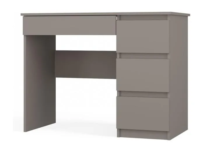 CDF Schreibtisch Mijas rechts | Farbe: Grau | 4 Schubladen | Ideal für Büro, Arbeitszimmer, Kinder- und Jugendzimmer | Funktionaler Schreibtisch für Computer, Laptop | Einfache Montage