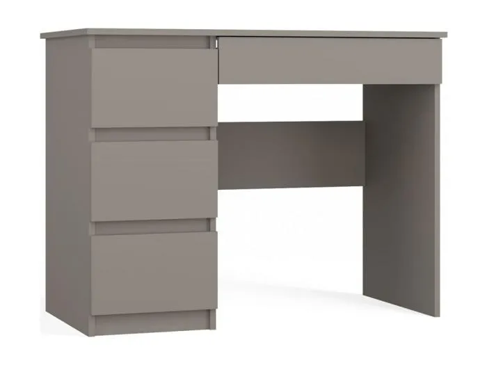 CDF Schreibtisch Mijas Links | Farbe: Grau | 4 Schubladen | Ideal für Büro, Arbeitszimmer, Kinder- und Jugendzimmer | Funktionaler Schreibtisch für Computer, Laptop | Einfache Montage