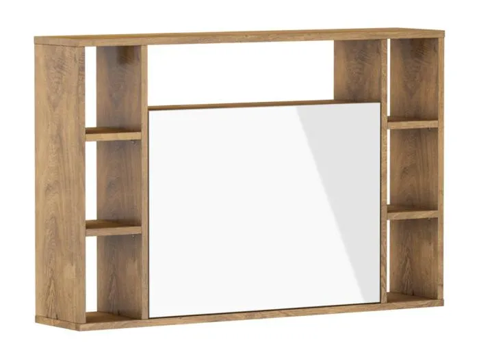 Hängeschreibtisch MUSE Bordeaux-Eiche / weiß glänzend