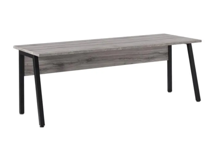 Schreibtisch gerade 150cm graue Eiche Sherman & schwarz – Kollektion SOON – Professionelles Design