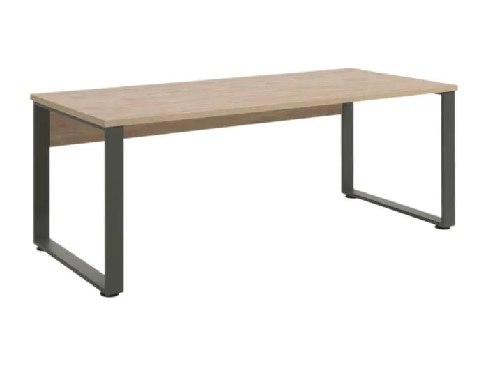 Professioneller Schreibtisch 170cm – Goldenes Eichenholz und Schwarz – Kollektion DEPÉ