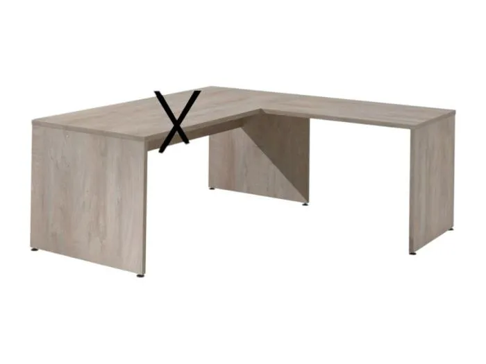 Rückwand für Büro aus der Kollektion YUKON in Roh-Eichenfarbe