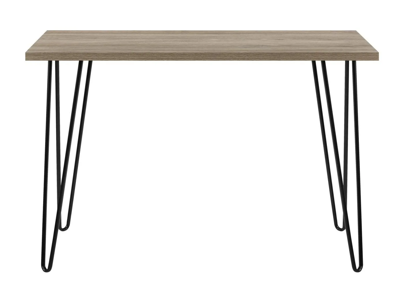 Owen | Computertisch in Eichenoptik mit Beinen aus Metall Schwarz