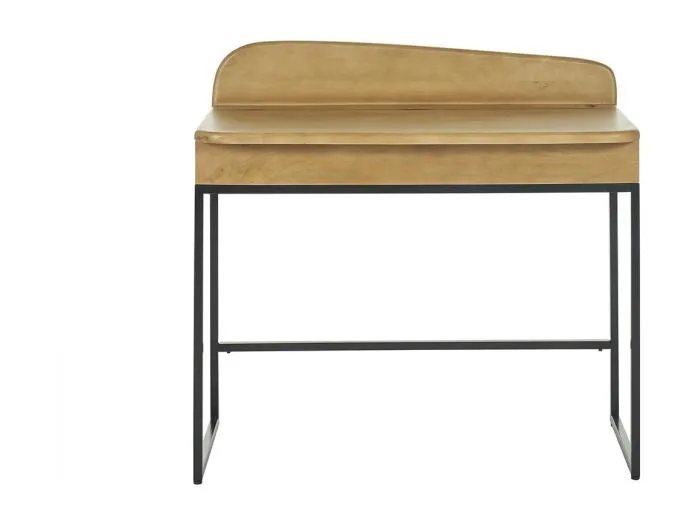 Schreibtisch mit Stauraum aus massivem Mangoholz B100 cm SHIVA