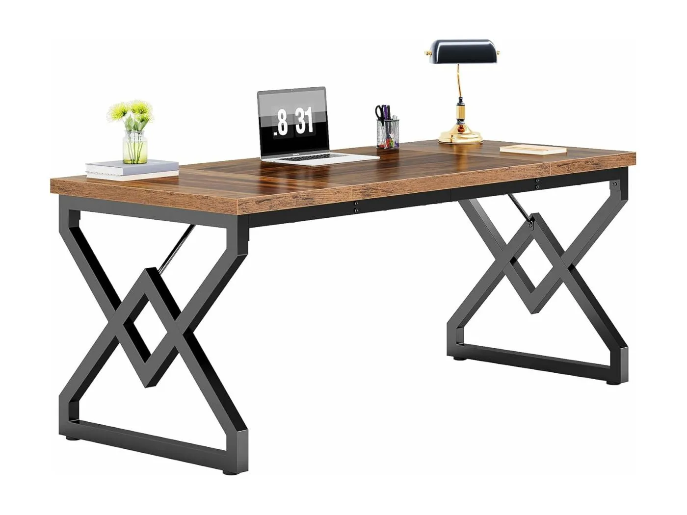 160 x 70 x 75 cm Großer Computerschreibtisch, Arbeitsplatz, Direktionsschreibtisch für den Home Office-Bereich