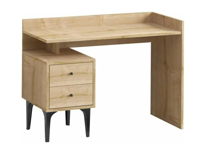 Schreibtisch mit 2 Aufbewahrungsschubladen Holzdekor Eiche B100 cm - PUUK