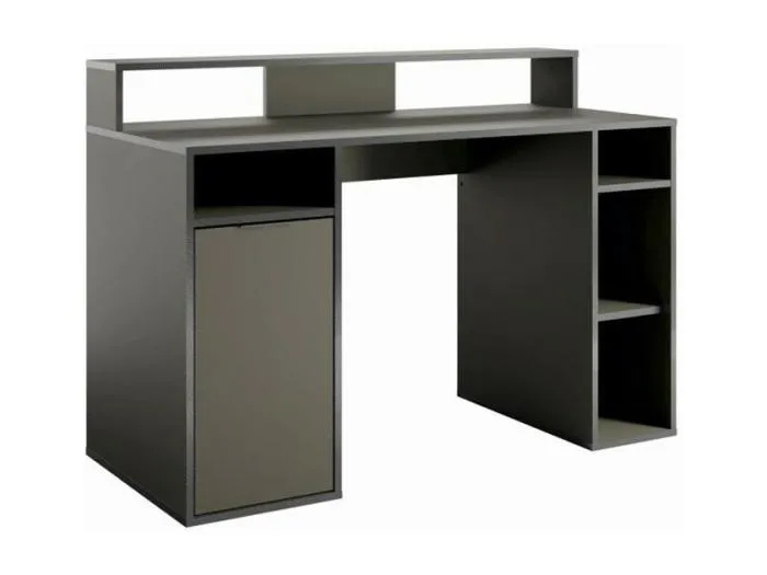 Schreibtisch 1 Tür GRAPHIX - 125 cm - Graphitgrau - Kollektion GRAPHIX