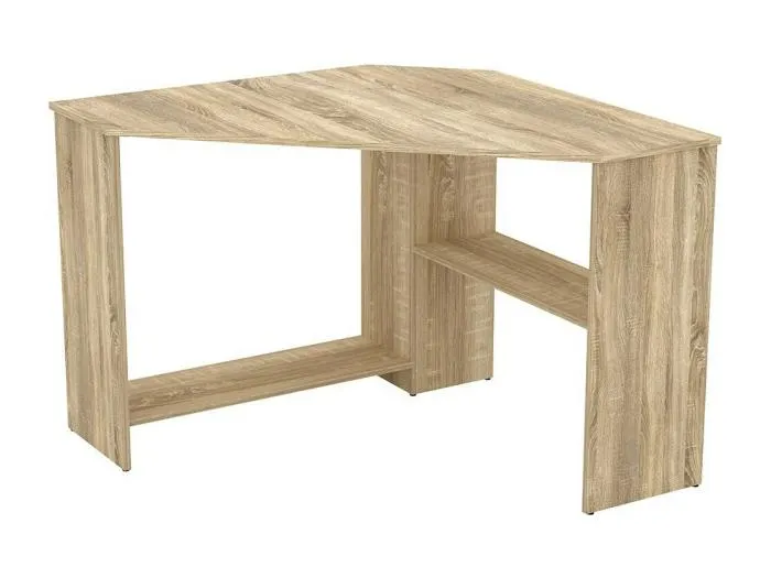 Eckschreibtisch Design Kollektion KARO in Eichenfarbe.