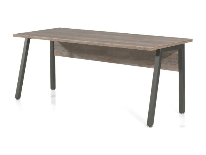 Professioneller Schreibtisch, 200 cm, in Alt-Eiche und Schwarz, Kollektion SOON