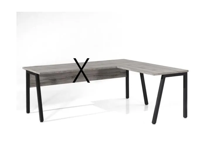 Rückkehr zum Bürotisch der Kollektion SOON in der Farbe Grau Sherman Eiche