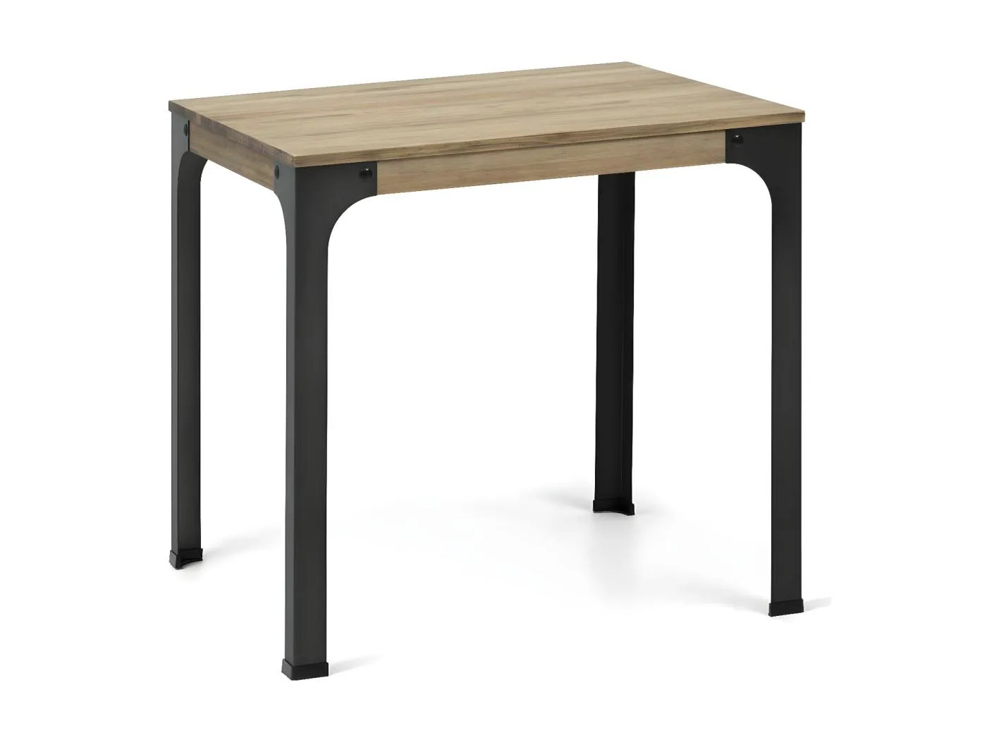 Lunds Esstisch 70x110x75cm  Anthrazit, Massives Kiefernholz mit Antik-Effekt- Finish, Industriestil, Box Furniture
