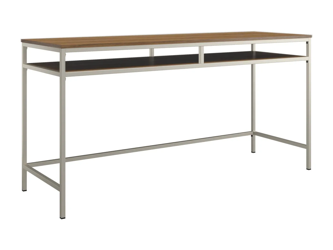 Bradford Computer Desk. TaupeWalnut