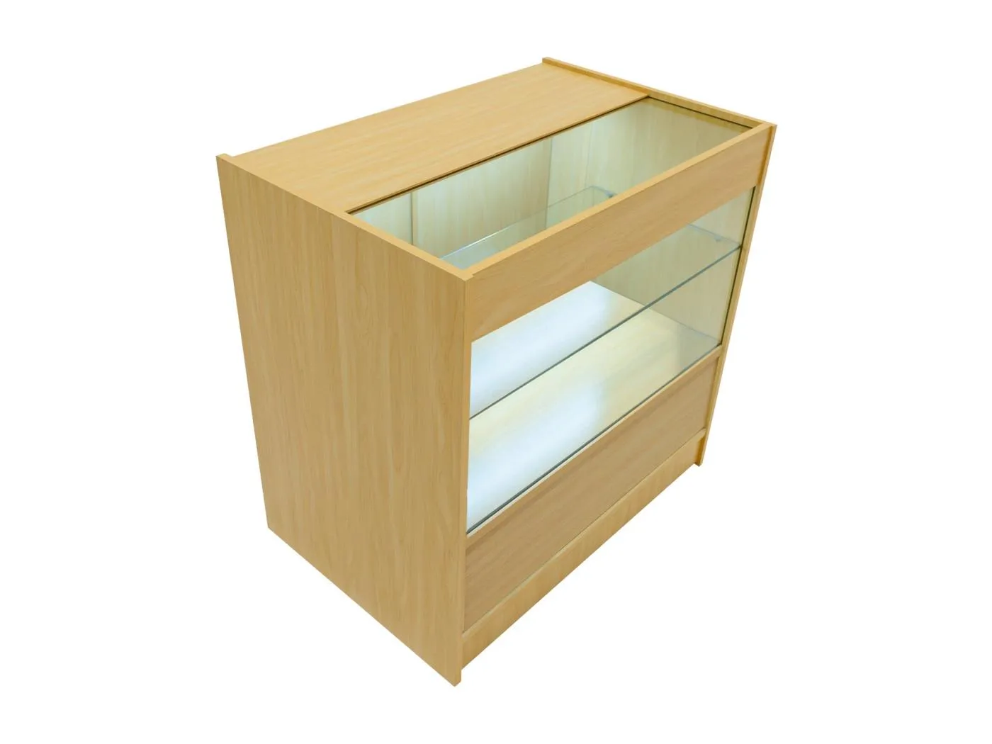 C900 LED-Ladentheke – Ahorn