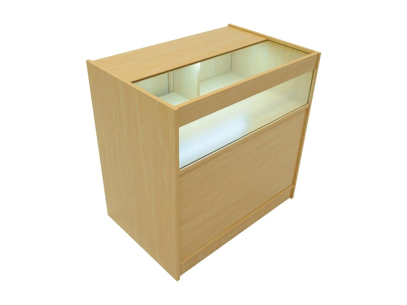 B900 LED-Ladentheke – Ahorn